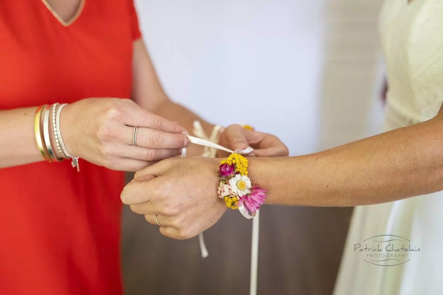 Bracelet de fleurs séchées pour Mademoiselle