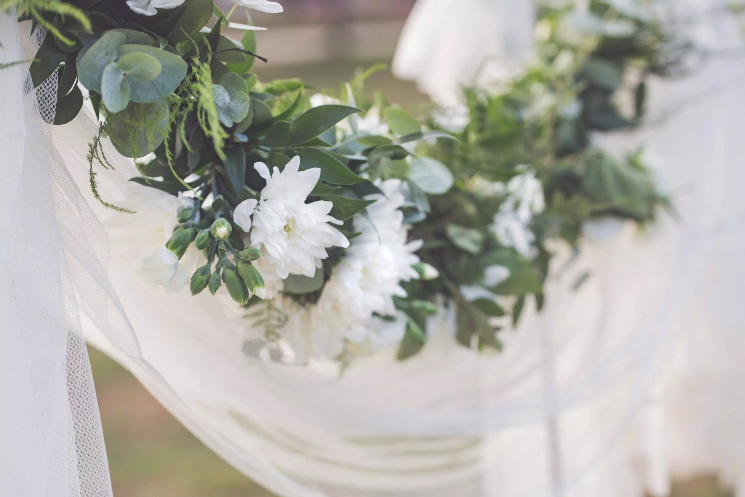 La pureté du décor vert et blanc