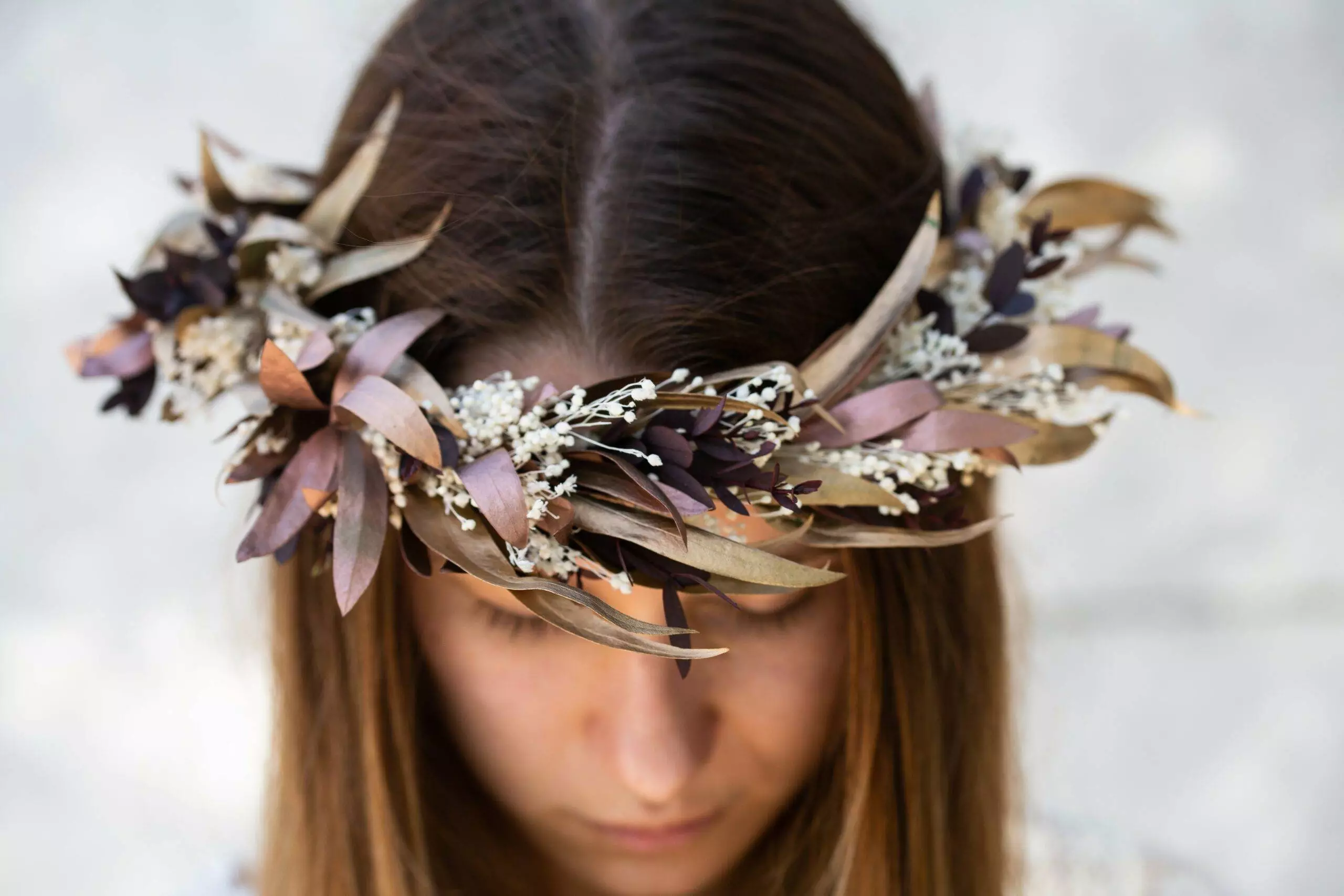 Une couronne de fleurs séchées tout en douceur