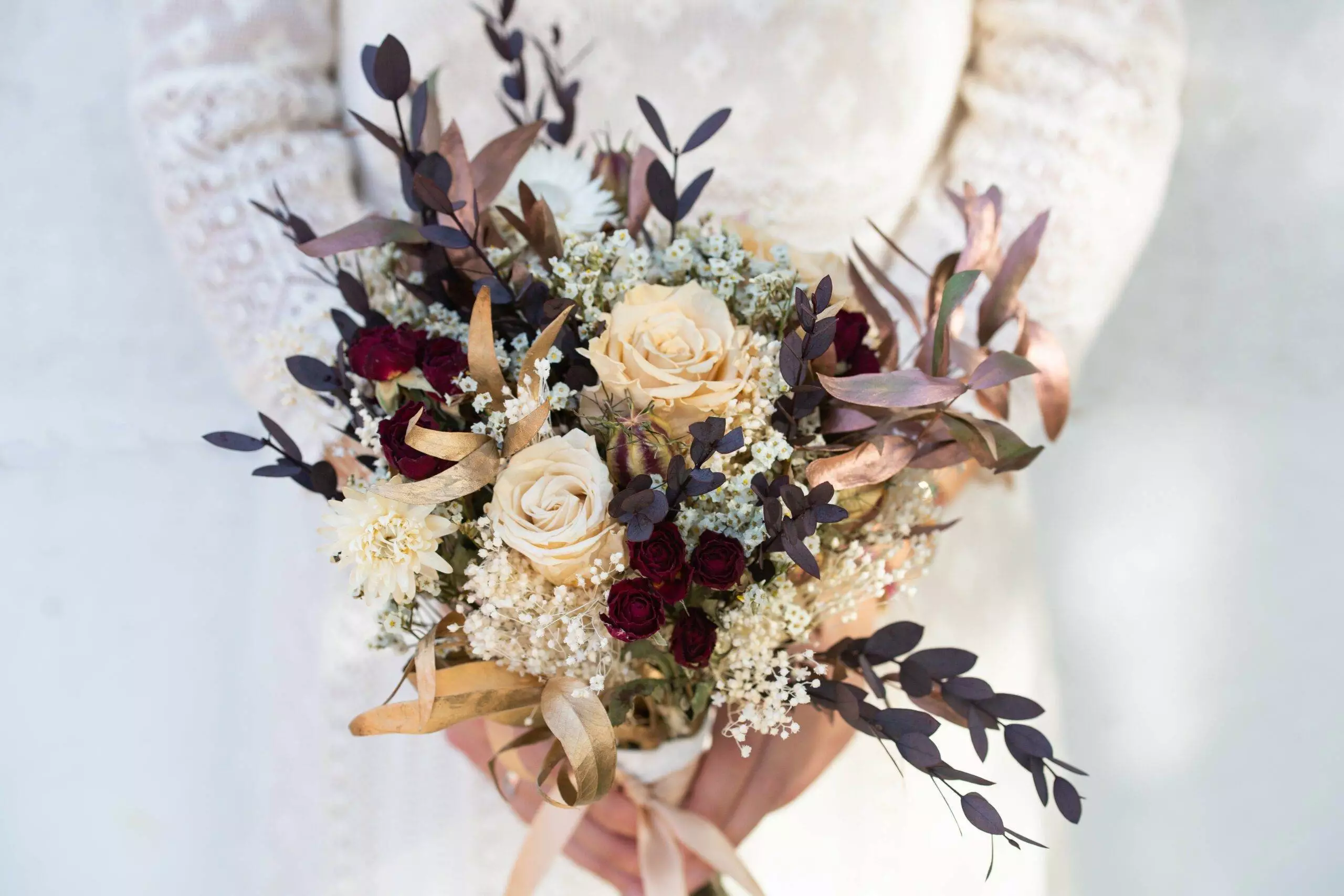 Bouquet de mariée Serre Sauvage en fleurs séchées