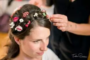 couronne de fleurs séchées 