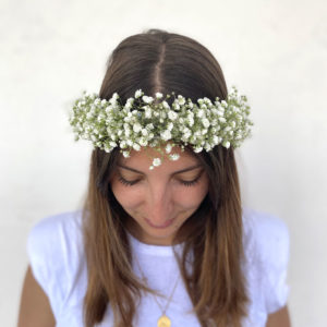 Couronne cheveux gypsophile