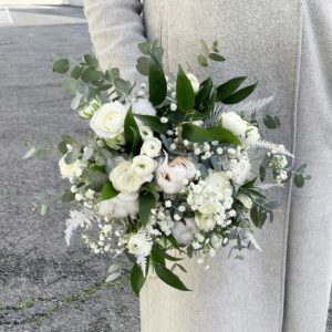 Bouquet de mariée hivernal