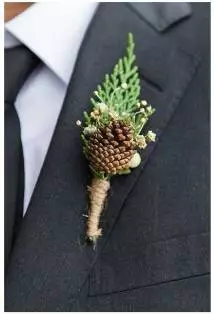 Boutonnière mariage d'hiver